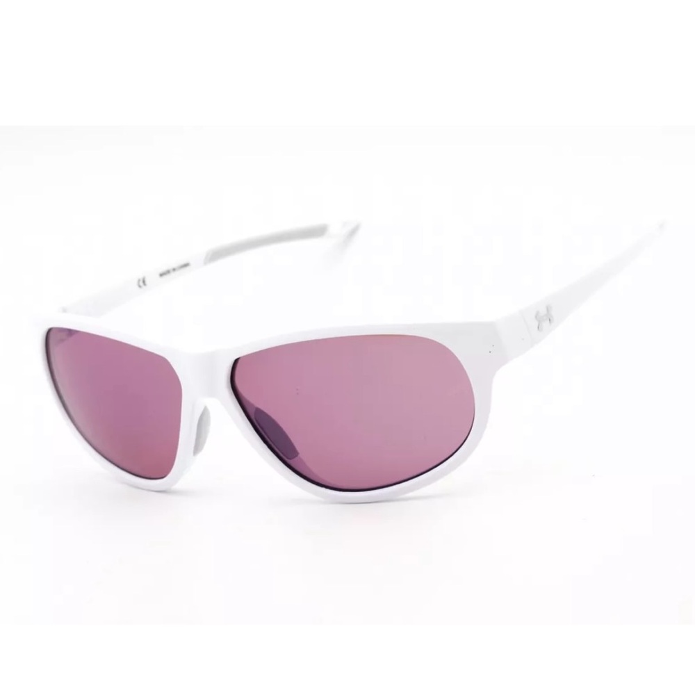 Under Armour UA Intensity OHYM PC Oval Sunglasses pink lens white frame NIB